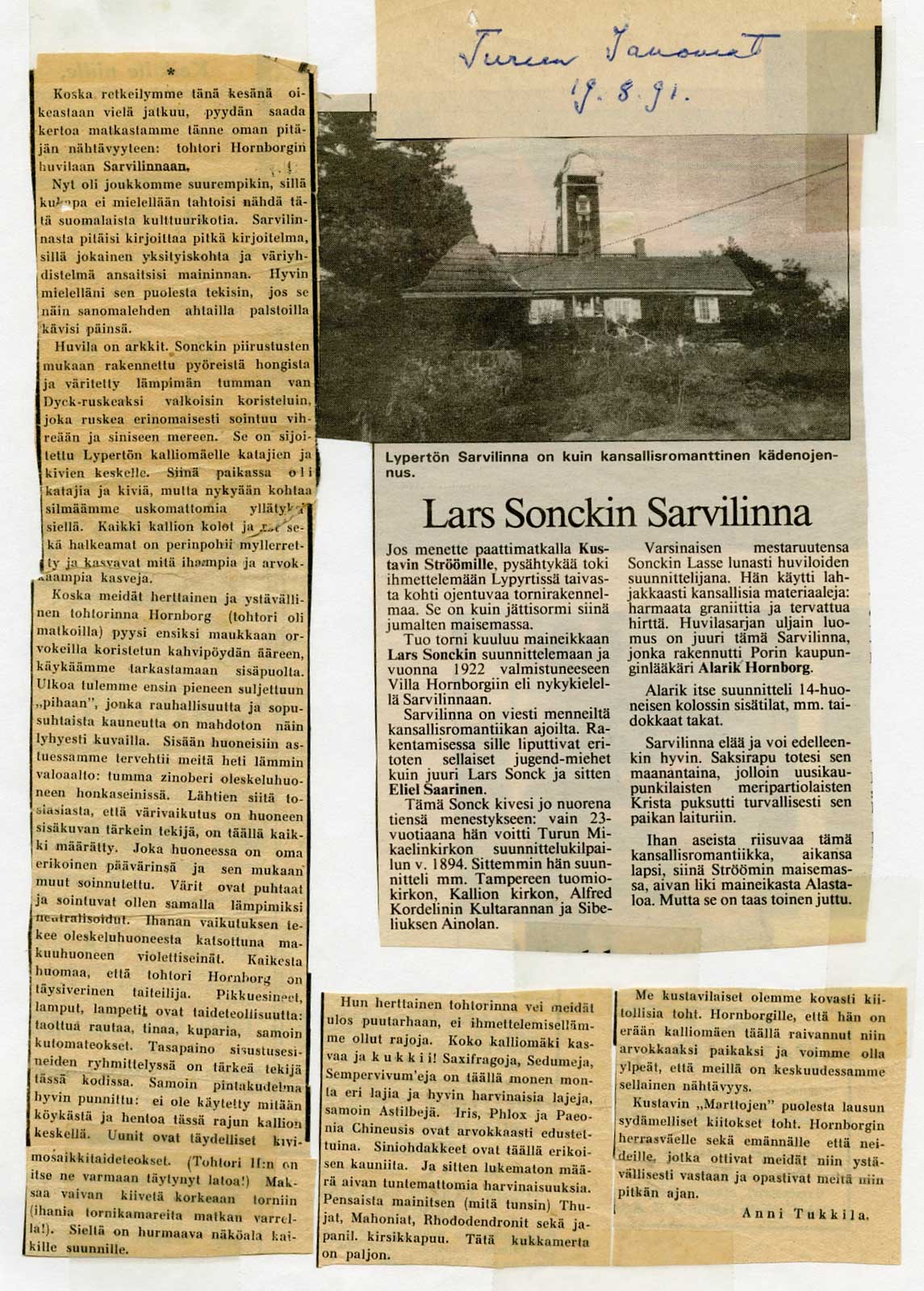 Turun Sanomat 19.8.1991