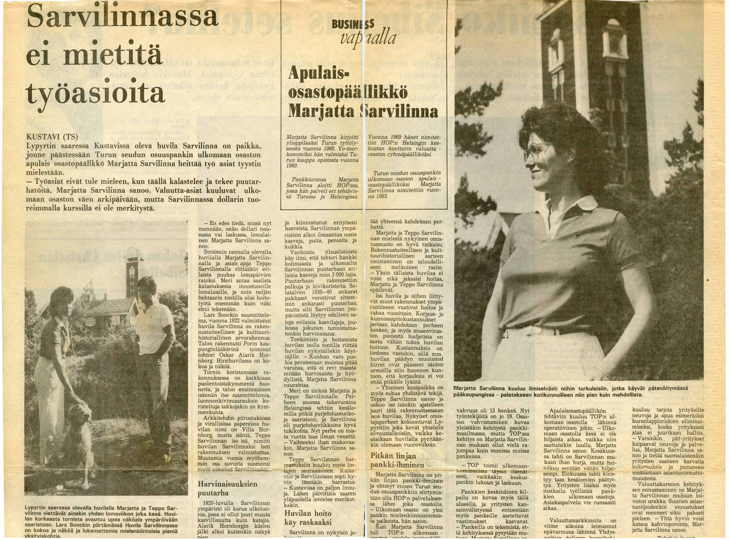 Turun Sanomat 28.7.1985