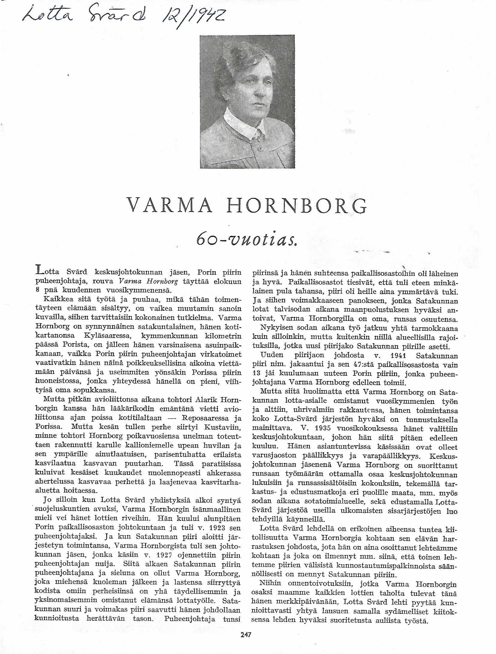 Varma Hornborg 60-vuotias